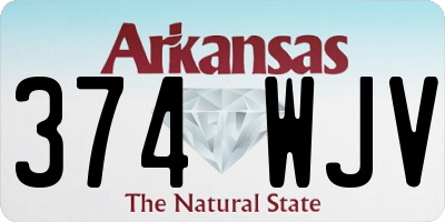 AR license plate 374WJV