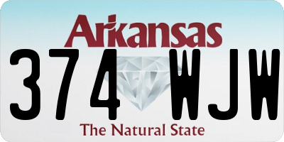 AR license plate 374WJW