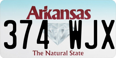 AR license plate 374WJX