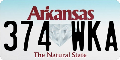 AR license plate 374WKA
