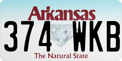 AR license plate 374WKB