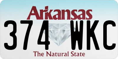 AR license plate 374WKC