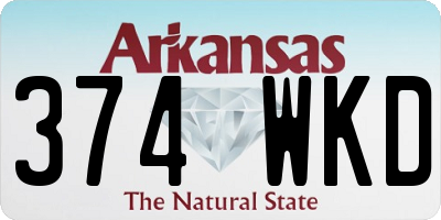 AR license plate 374WKD