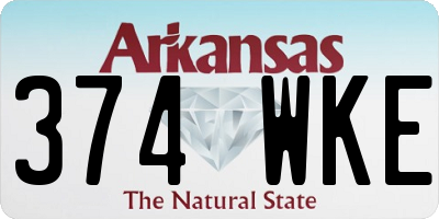 AR license plate 374WKE
