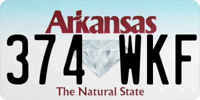AR license plate 374WKF