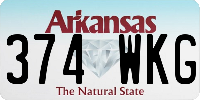 AR license plate 374WKG