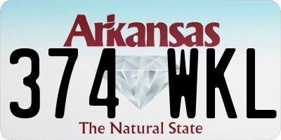 AR license plate 374WKL