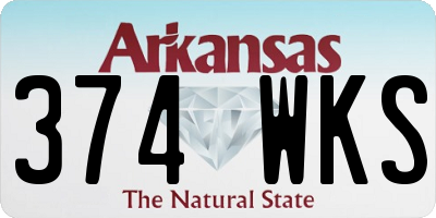 AR license plate 374WKS