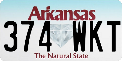 AR license plate 374WKT