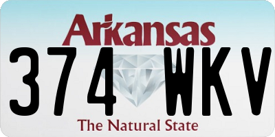 AR license plate 374WKV