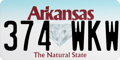 AR license plate 374WKW