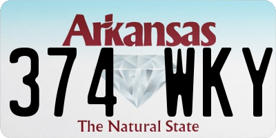 AR license plate 374WKY