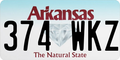 AR license plate 374WKZ