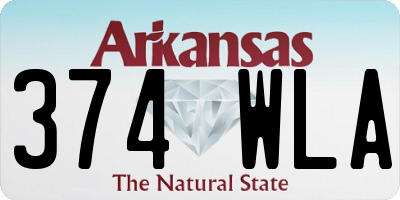 AR license plate 374WLA
