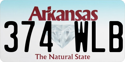 AR license plate 374WLB