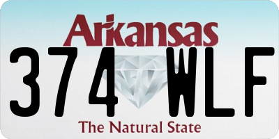 AR license plate 374WLF
