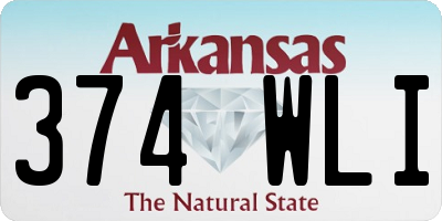 AR license plate 374WLI