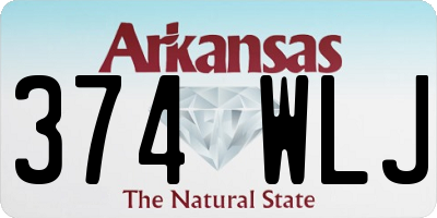 AR license plate 374WLJ