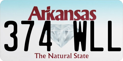 AR license plate 374WLL