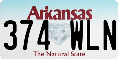 AR license plate 374WLN