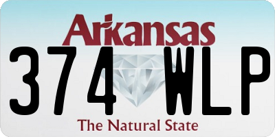 AR license plate 374WLP