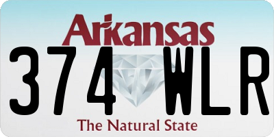 AR license plate 374WLR