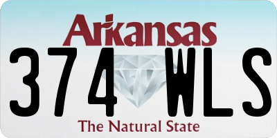 AR license plate 374WLS