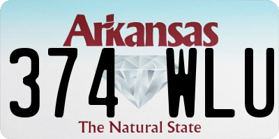 AR license plate 374WLU