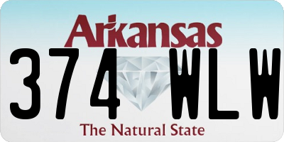 AR license plate 374WLW