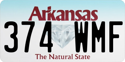 AR license plate 374WMF