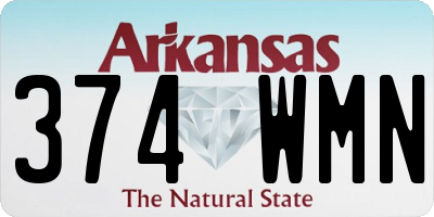 AR license plate 374WMN