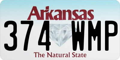AR license plate 374WMP