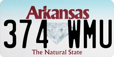 AR license plate 374WMU