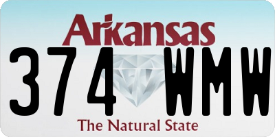 AR license plate 374WMW