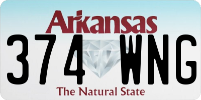 AR license plate 374WNG