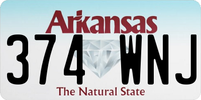 AR license plate 374WNJ