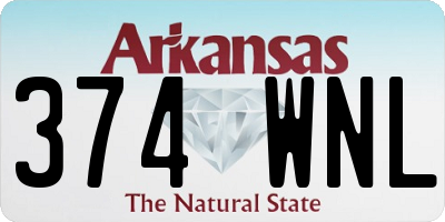 AR license plate 374WNL