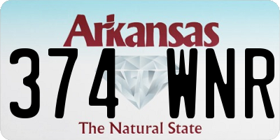 AR license plate 374WNR