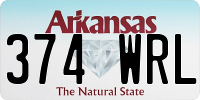 AR license plate 374WRL