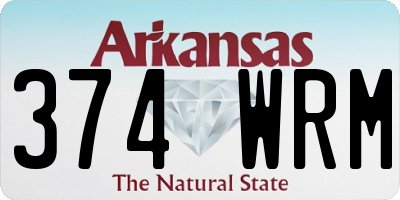 AR license plate 374WRM