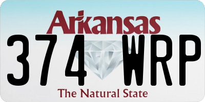 AR license plate 374WRP