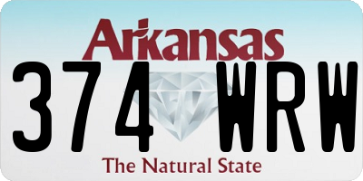 AR license plate 374WRW
