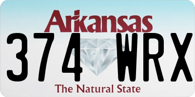 AR license plate 374WRX