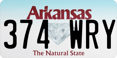 AR license plate 374WRY