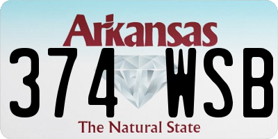 AR license plate 374WSB