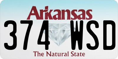 AR license plate 374WSD