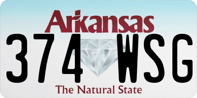 AR license plate 374WSG