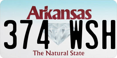 AR license plate 374WSH