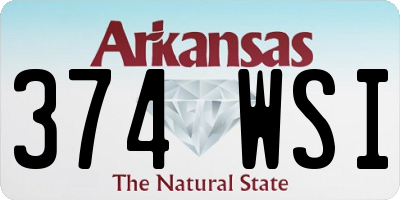 AR license plate 374WSI