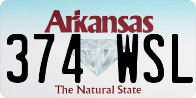 AR license plate 374WSL